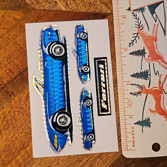 Vintage vending machine stickers Prism Blue Ferrari - Picture 5 of 7